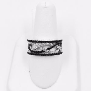 Sterling Silver Swarovski Crystal Ring, Sz 6